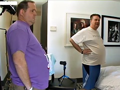 Chubby Gonzo amateur lady sucks and gets fucked in 3 way