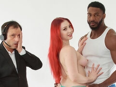 Gros seins, Noire, Sucer une bite, Cocu, Queue, En levrette, Rousse roux, Adolescente