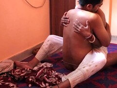 Homemade Indian desi scene with a rock-hard boy friend on the floor