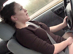 Leie, Auto, Fingern, Masturbation, Orgasmus, Rasiert, Erotischer film, Solo