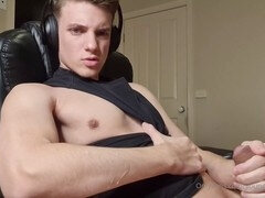 Young Aussie gives a playful handjob on cam