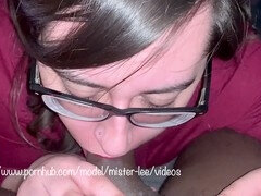 Roleplay, glasses, sloppy deepthroat