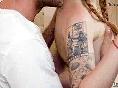 Cuarto de baño, Masaje, Coleta, Pelirrojo, Ducha, Tatuaje