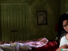 Big jugs dark hair shagged in motel room