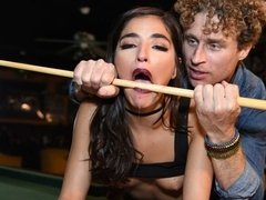 Anaal, Kont, Bruinharig, Dubbele penetratie, Hardcore, Interraciaal, Man man vrouw, Trio