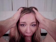 Blondine, Blasen, Braunhaarige, Nahaufnahme, Domination, Hardcore, Pornostars, Pov