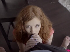 Sucer une bite, Éjaculation interne, Hard, Hd, Pov, Rousse roux, Adolescente