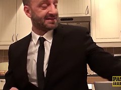 デカチン, デカパイ, フェラチオ, イギリス人, 熟年, 現実, ラフ, 叫ぶ
