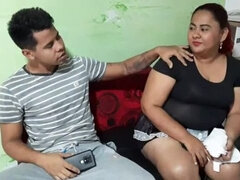 Hot Latina Maid Alondra Palmas Gets Her Tight Pussy Caressed by Victor Palmas