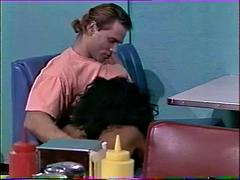Ebony Babe Fucked in Soda Shop: Blowjob, Anal  Cumshot Porn