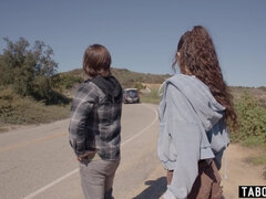 Teen hitchhikers picked up by a good man