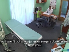 素人, フェラチオ, カップル, 医者, なめる, オマンコ, ユニフォーム, のぞき