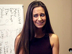 nympho Cassidy Klein picked up and humped in office
