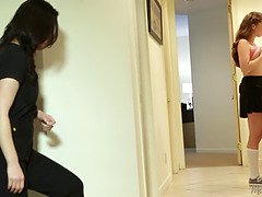 お尻, 美人, ブロンド, 巨乳な, レズビアン, なめる, 母, オマンコ