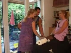 フェラチオ, 古典, 女 人男 人, ハードコア, 熟年, レトロ, ストッキング, 三人