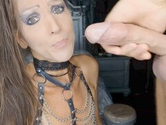 How to suck a dick, bisexual cuckold, dominant woman