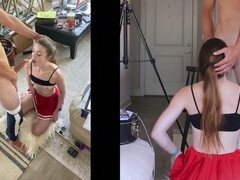 Pom pom girl, Petite femme, Chatte, Jarretelles, Allumeuse, Uniforme