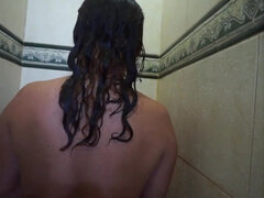 Tussi, Grosser schwanz, Blasen, Hd, Pov, Muschi, Dusche, Titten