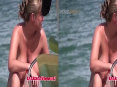 Tridimensionnel, Amateur, Plage, Gros seins, Public, Réalité