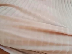 Ashley tocando-se com dedos e calcinha rosa, sons sensuais