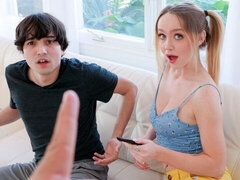 デカチン, デカパイ, ブロンド, フェラチオ, バック, シャワー, ガリガリ, ティーン