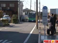 Asiatique, Japonaise, Masturbation, Public