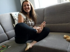 Brunette brune, Pieds, Fétiche, Hd, Énorme, Pov, Chaussettes, Solo
