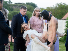 ブロンド, 浮気者, 浮気する, 家族, アウトドア, ストッキング, 結婚式