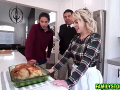 デカチン, デカパイ, ブロンド, フェラチオ, 指いじり, オマンコ, ティーン