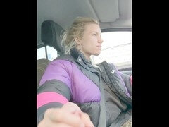 Big cock, Blowjob, Car, German, Handjob, Outdoor