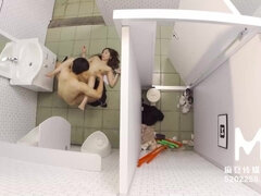 Asiatique, Sucer une bite, Femelle, Hd, Léchez, Orgasme, Public, Toilettes