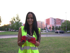 Américain, Cul, Queue, Faciale, Petite femme, Public, Chatte, Avaler