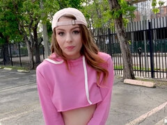 Amateur, Americano, Culo, Rubia, Polla, Al aire libre, Público, Adolescente