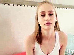 18 años, Mamada, Morena, Pequeña, Montar, Flaco, Adolescente