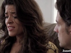 Sucer une bite, Brunette brune, Gorge profonde, Hard, Rugueux