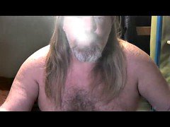 Long Hiar Dad Cums