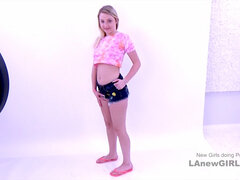 18 jaar, Enthousiasteling, Auditie, Grote lul, Likken, Gezichtspunt, Plagen, Tiener