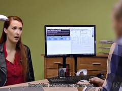 デカパイ, フェラチオ, チェコ, 巨大, 赤毛, ティーン