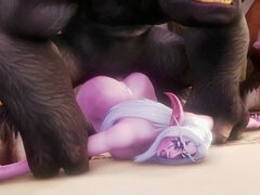 3d, アナル, デカ尻, 毛深い