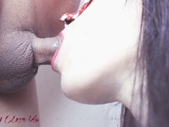 Aziatisch, Pijpbeurt, Beroemdheid, Sperma in mond, Slikken