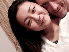 Leie, Grosser schwanz, Schwarz, Paar, Besamung, Gehörnter ehemann