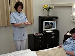 デカパイ, フェラチオ, 医者, ハードコア, キス, 熟年, ショートヘア, オッパイの