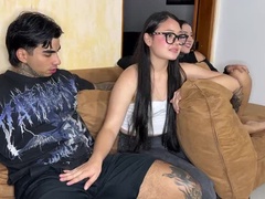 Innocent Friend Visits and Cheats - Colombian Teen Fucks Hard Doggy Style