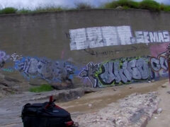 Strand, Grosser arsch, Grosse titten, Blasen, Hardcore, Milf, Im freien