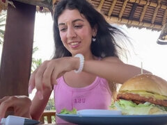 Asked The Waiter To Cum On My Face In A Public Cafe - I Only Like To Dine Covered In Cum - Katty West
