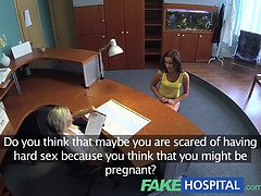 Naughty nurse tests potentially pregnant patients sensitivity