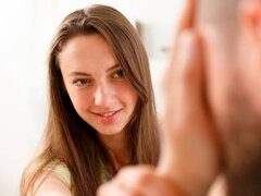 お尻, バック, 女 人男 人, 手コキする, キス, 赤毛, ティーン, 三人