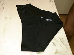 Cum on black panties