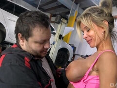 Verga grande, Tetas grandes, Rubia, Mamada, Polla, Estilo perrito, Sexo duro, Tetas