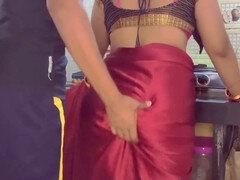 18 ans, Couple, Hard, Époux mari, Indienne, Cuisine, Petite femme, Jarretelles